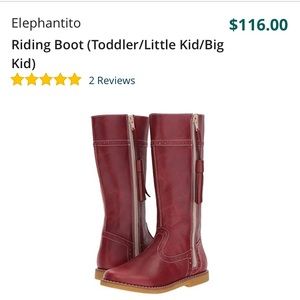 Elephantito Riding Boots - Berry - Size 1